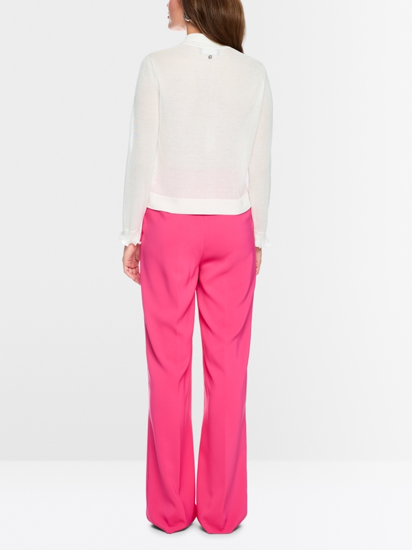 Cardigan en mailles fines avec boutons floraux