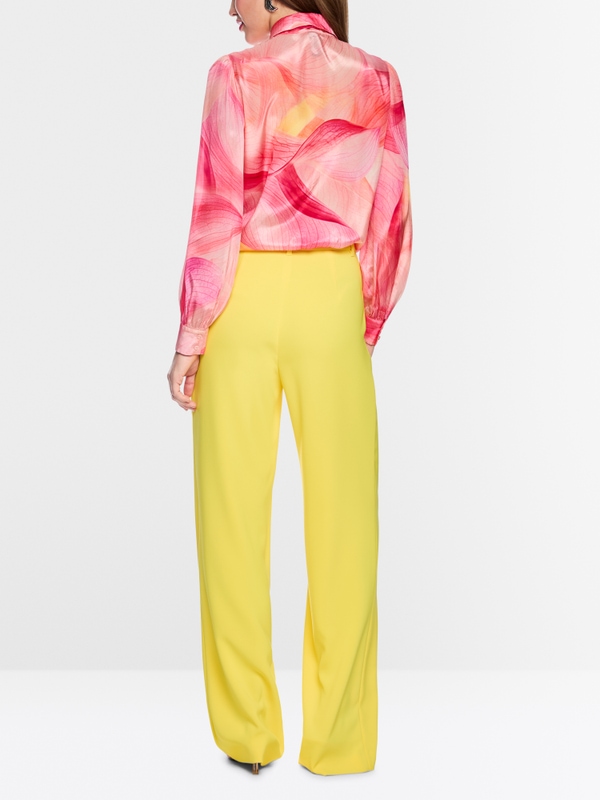 Blouse with calla lily print