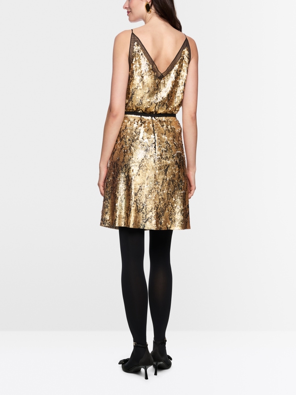 Minirock mit goldenen Pailletten