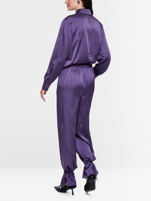 WELKOM snake embellishment trousers