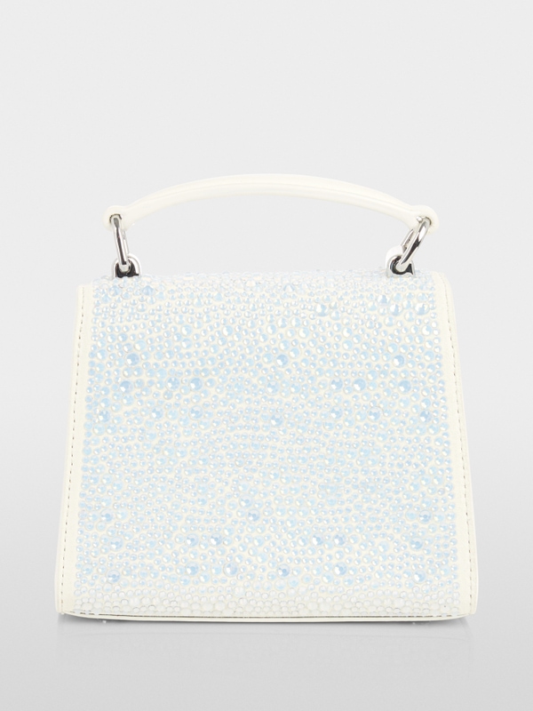 Mini handbag with opal crystals