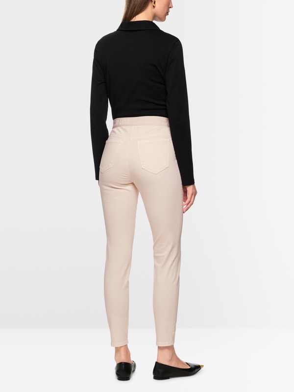 SOFIA slim fit pants with logo waistband