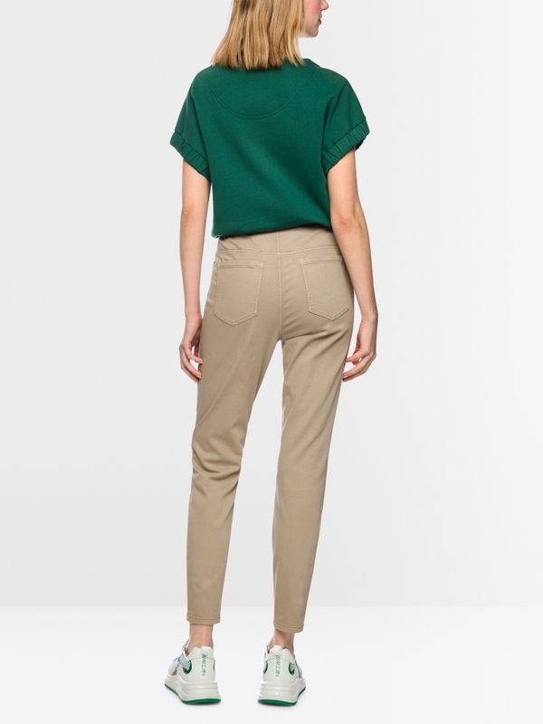 SOFIA slim fit pants with logo waistband