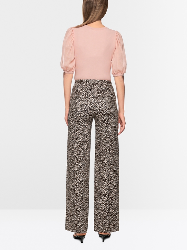 WINDER wide-cut leopard print pants