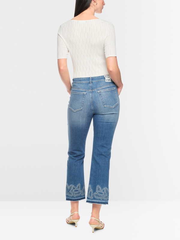 FORLI jeans with paisley embroidery