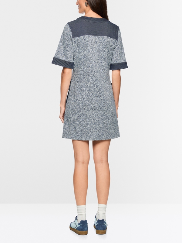 Patterned stretch viscose dress