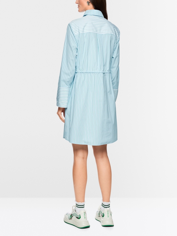 Striped mini dress made from cotton