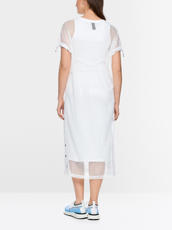 Dress with mesh look