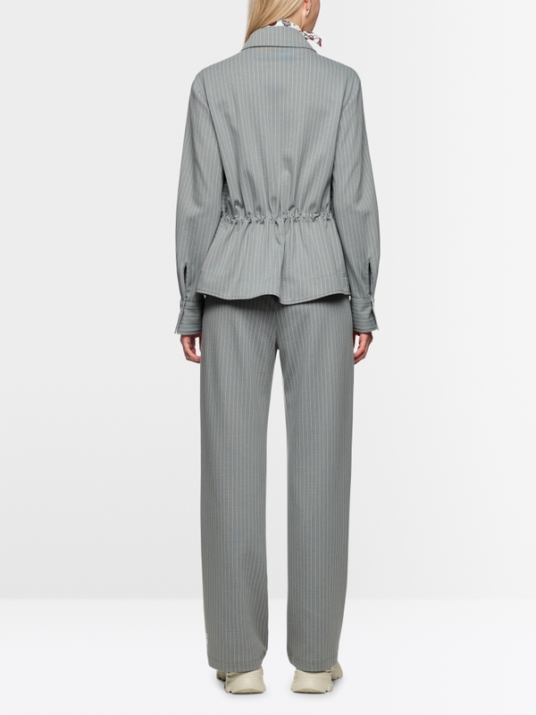 Striped shirt jacket