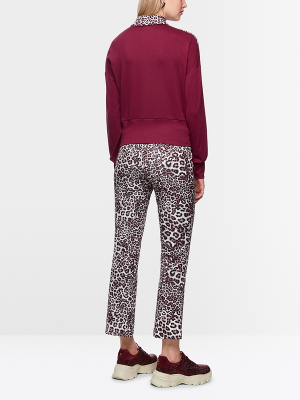 Cardigan with leopard details