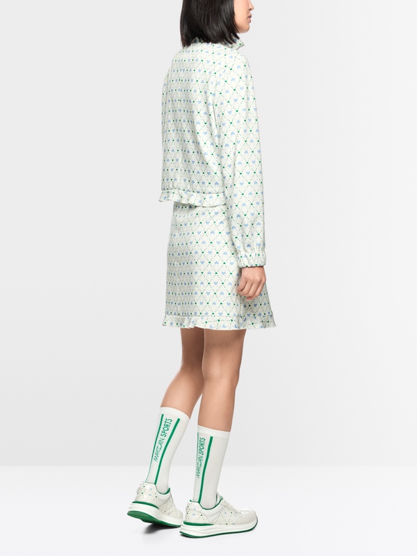 Scuba jersey print blouson