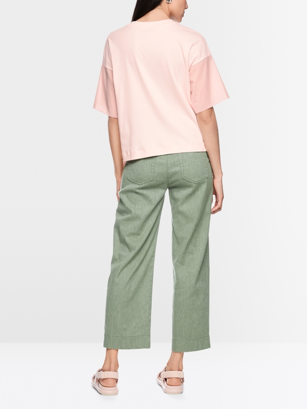 Materials mix T-shirt