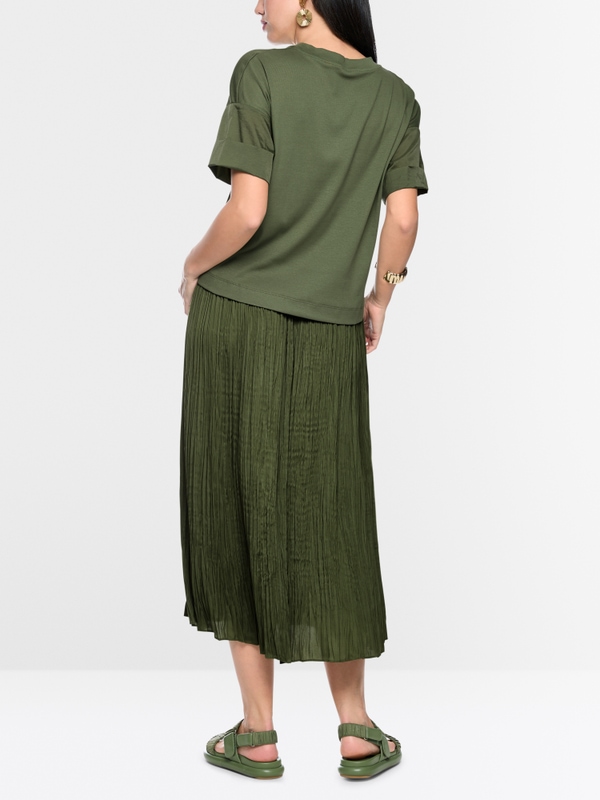 Materials mix T-shirt