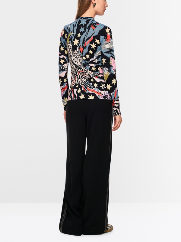 T-shirt à manches longues avec imprimé bande dessinée