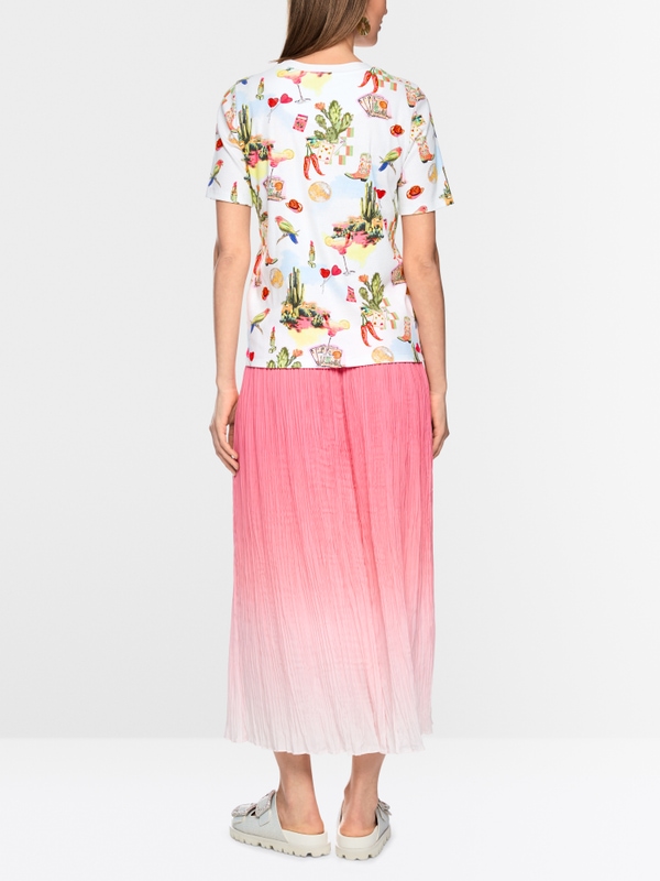 Round neck T-shirt with all-over print