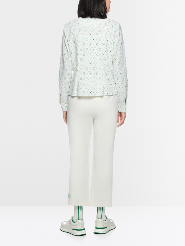 Stretch blouse with heart print