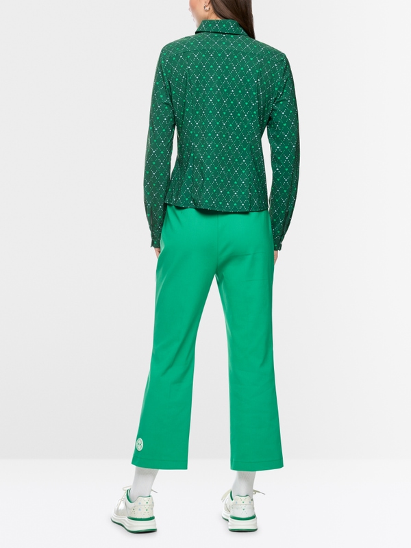 Stretch blouse with heart print