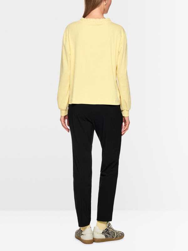 T-shirt à manches longues en mélange de matières