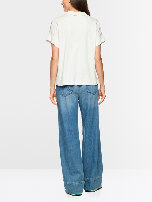 Blouse shirt in material mix