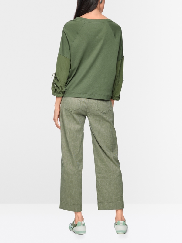 Blouse shirt in a mix of materials