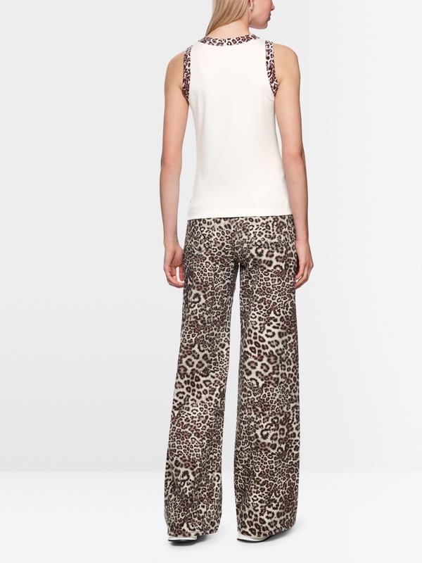 Top with leopard print