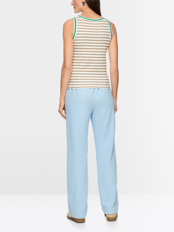 Striped stretch cotton top