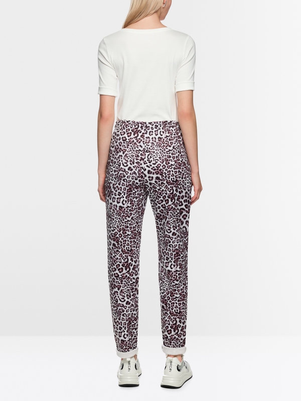 FOCHA trousers with leopard print