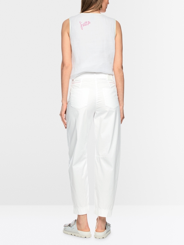 Pantalon en tissu RUMA coupe décontractée en forme de O