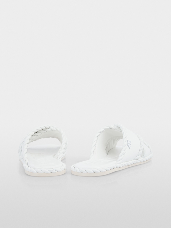 Flat mules with cord detail