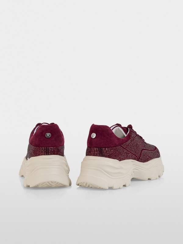 Chunky trainers with rhinestones