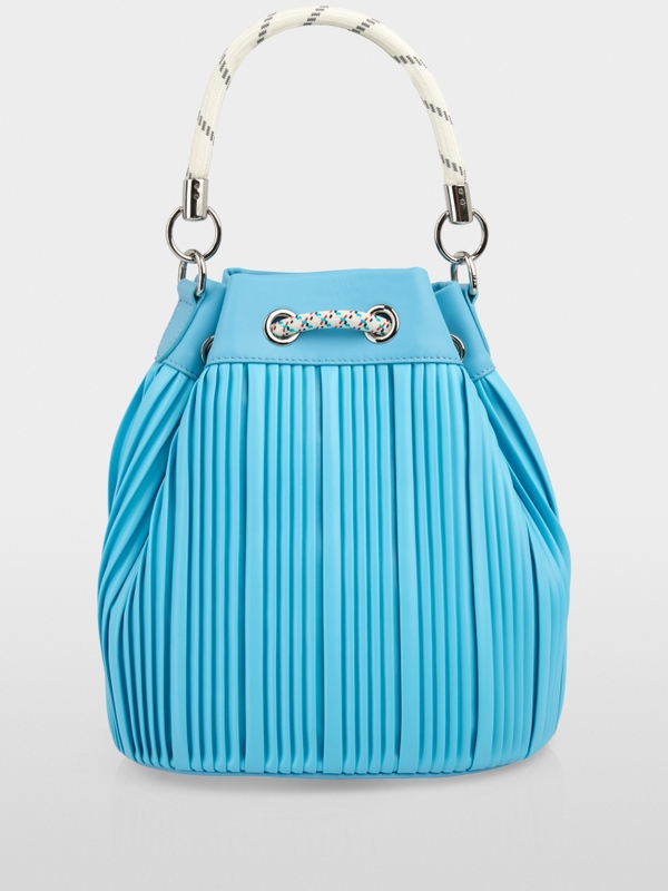 Faux leather bucket bag