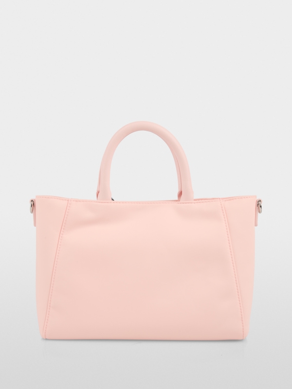 Faux leather shopper bag