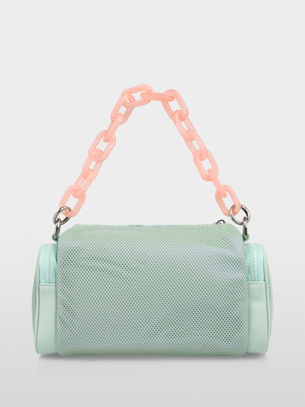 Mesh-look shoulder bag