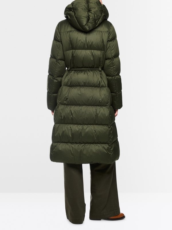 Long down coat with hood