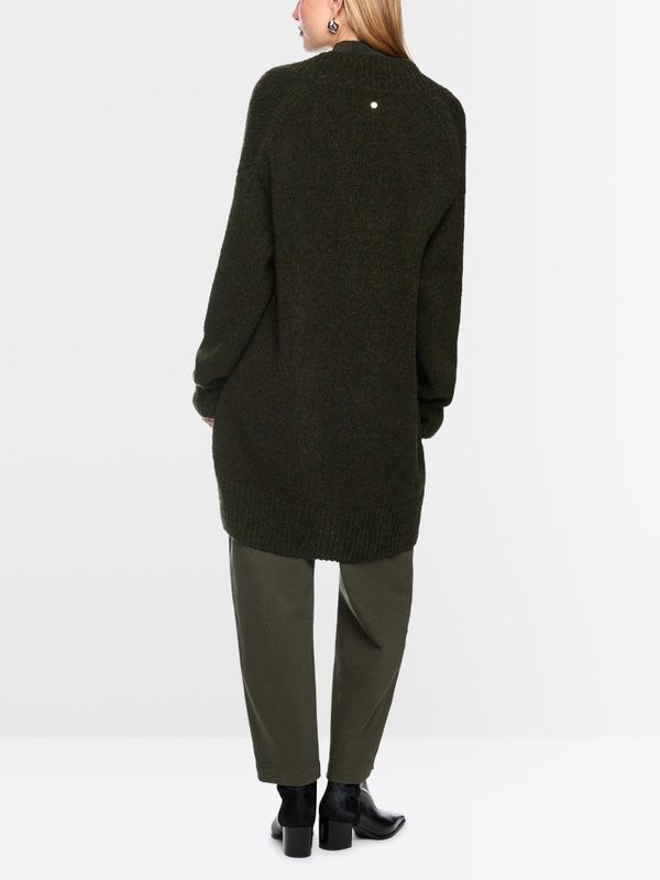 ‘Knitted in Germany’ chunky-knit coat