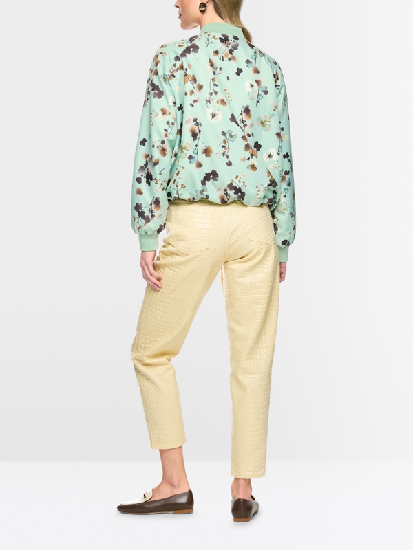 Blouson jacket with floral print