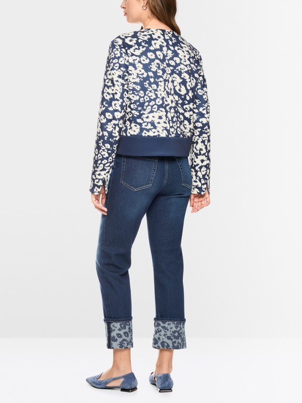 Veste courte à imprimé intégral