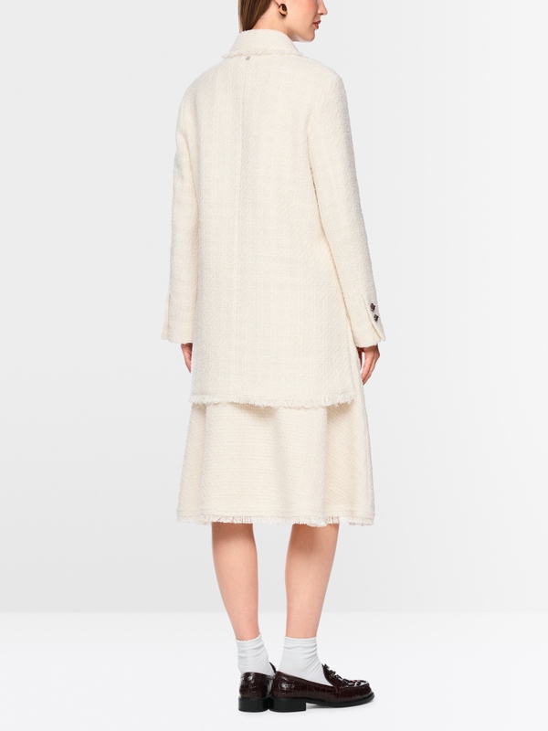 Bouclé jacket with fringing