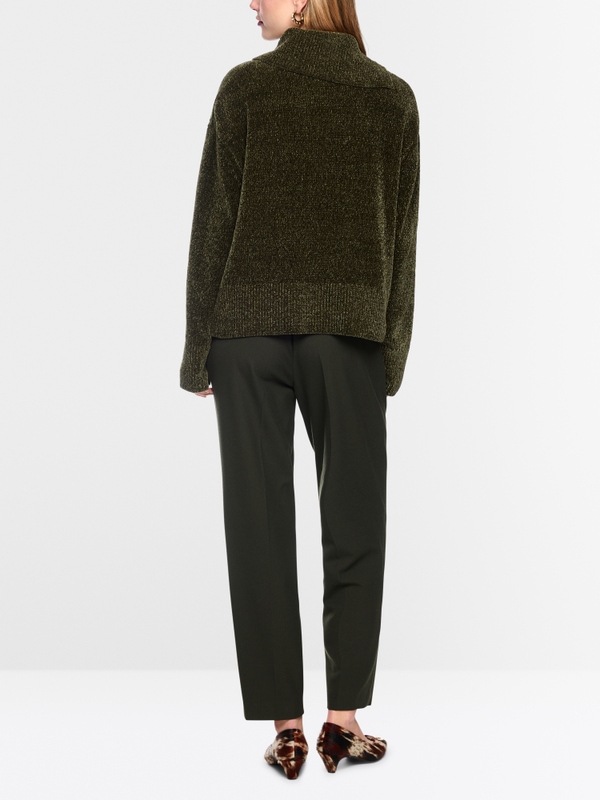 Chenille yarn turtleneck jumper