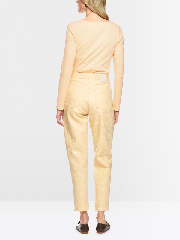 Shirt with silk crew neck