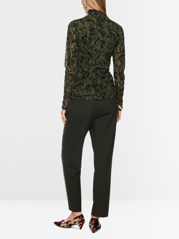 Shirt with velvet flocking