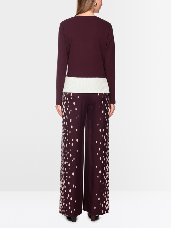 Shirt with pleated flounce detail