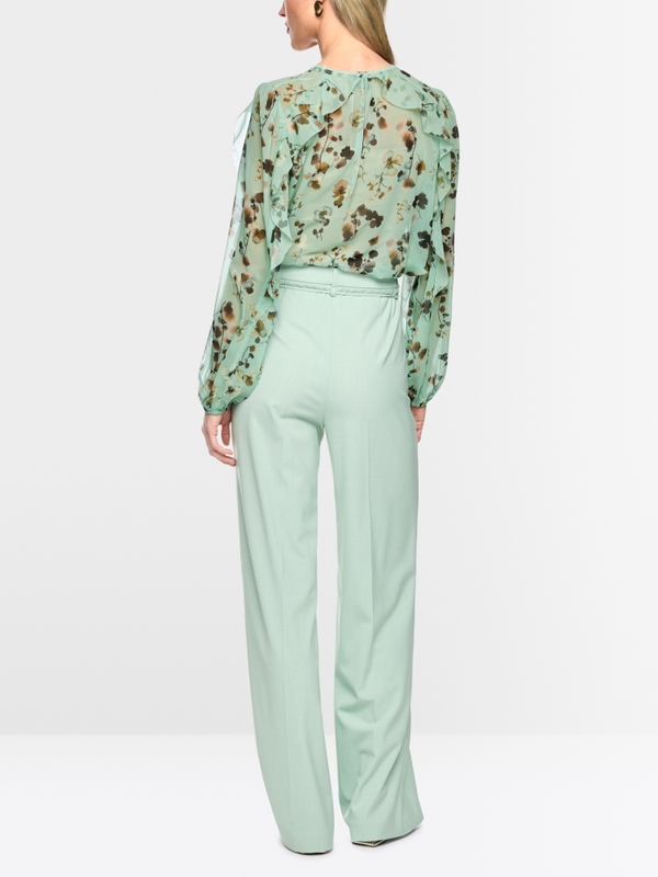Blouse à fleurs avec volants