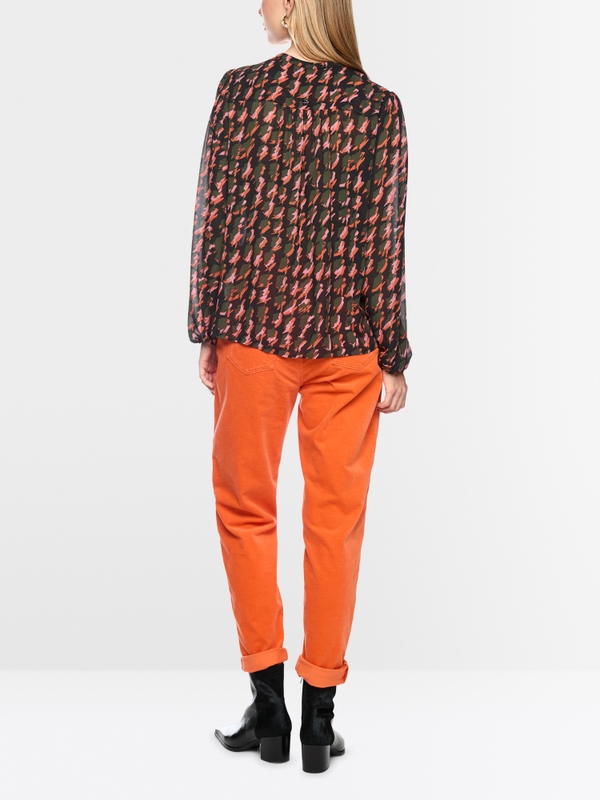 Abstract houndstooth blouse