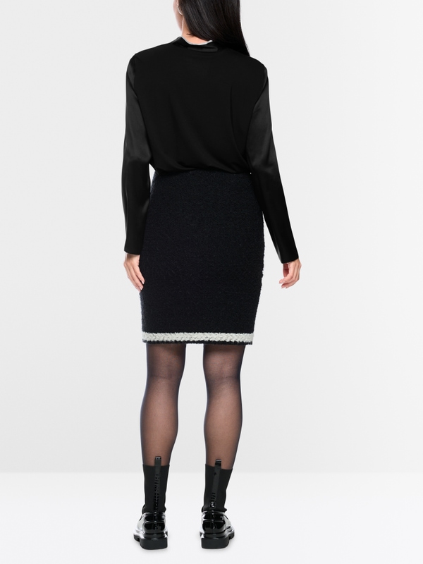 Blouse à nœud en mélange de soie
