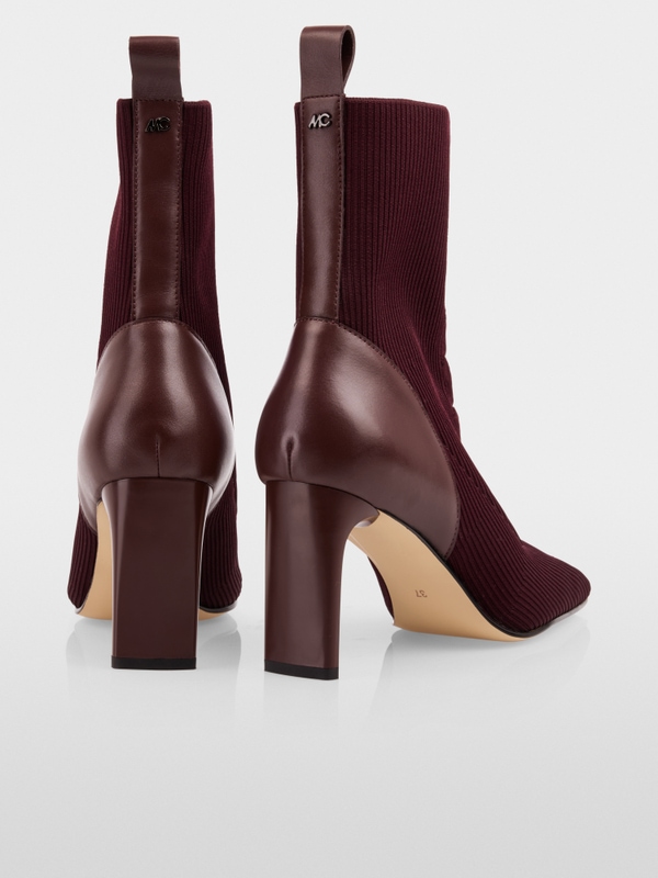 Ankle boots with knitted upper