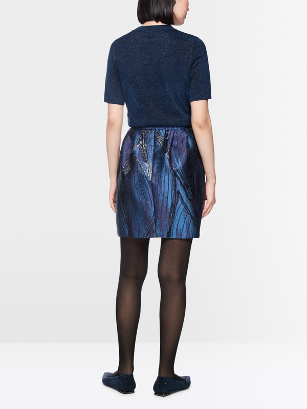 Coated mini skirt