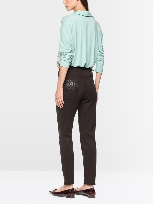 SILEA slim fit cropped-cut trousers