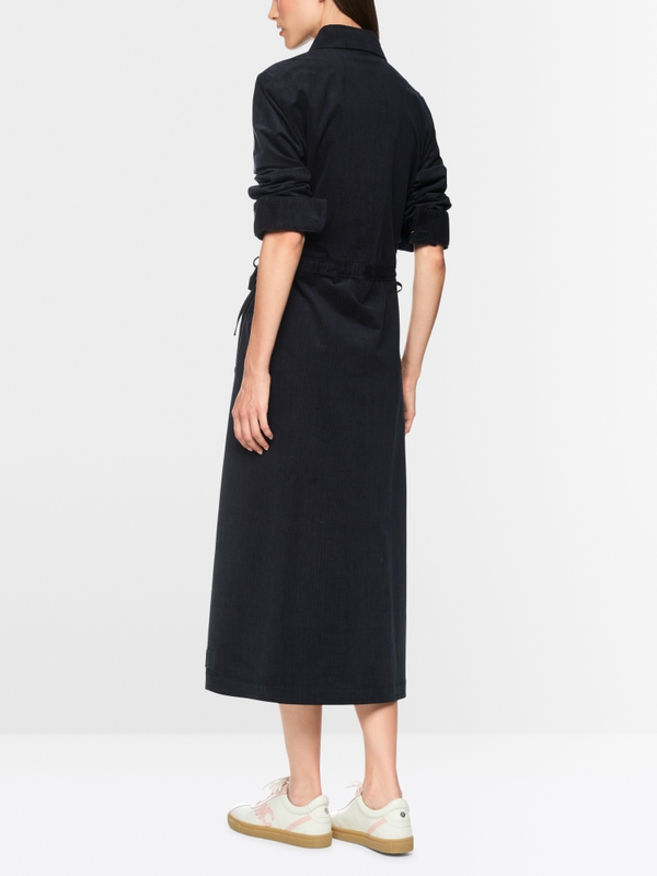 Corduroy dress with drawstring