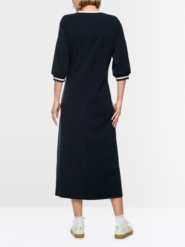 Robe coupe A avec détails côtelés